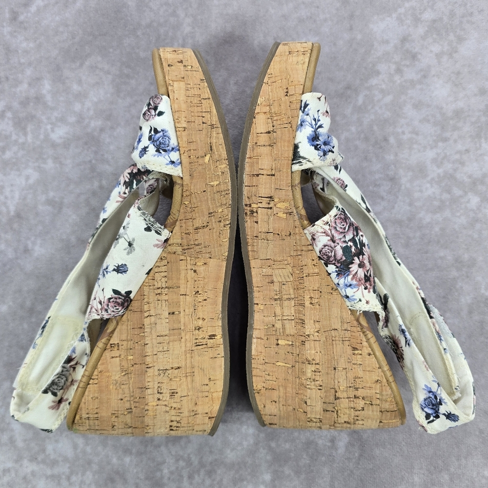 Blowfish Malibu Palmo Botanical Cork Wedge Floral Print Wedges Heels - Picture 7 of 14